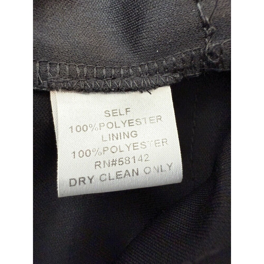 London Times Womens Size 16 Black Ruffle Tiered Raw Hem Cocktail Shift D… - Picture 15 of 15